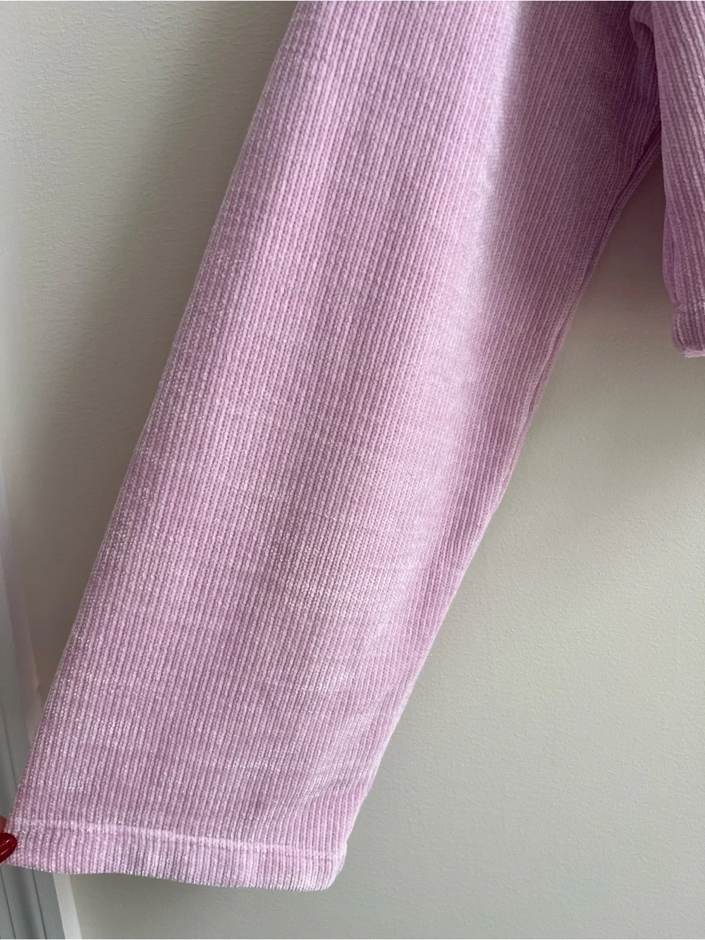 Alo Yoga Chenille Chalet Cropped Wide Sleeve Cardigan Sugarplum Pink S